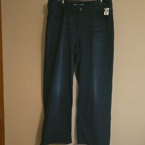 New Old Navy‎ Women's Size 16 High Rise Wide Leg Dark Wash WOW Jeans